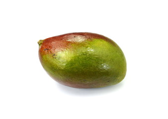 Juicy dessert mango isolated on white background.