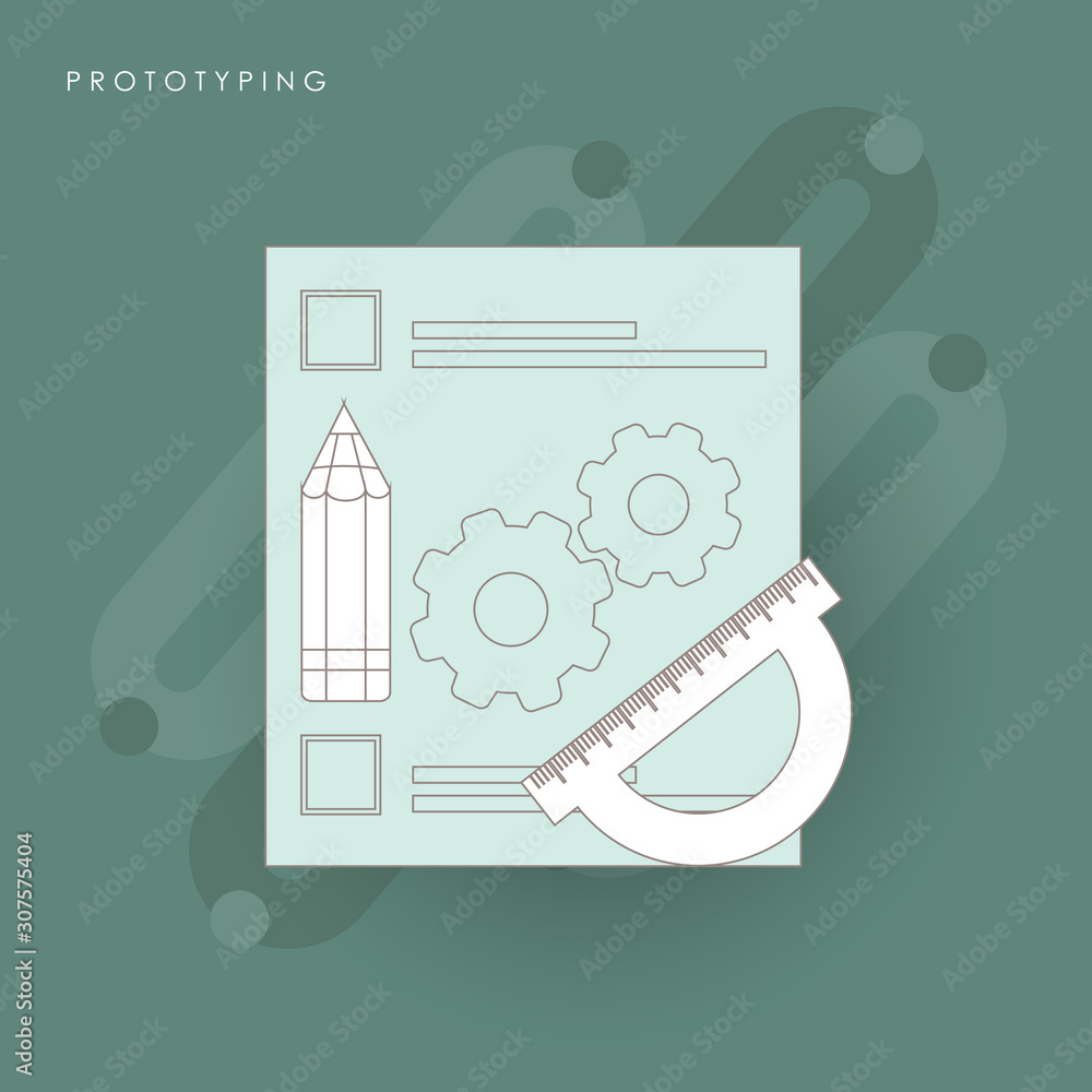 Poster prototyping icon suitable for info graphics, websites and print media and interfaces.
