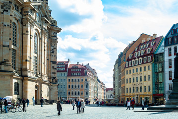 Fototapeta premium Dresden Market Square in sunny day