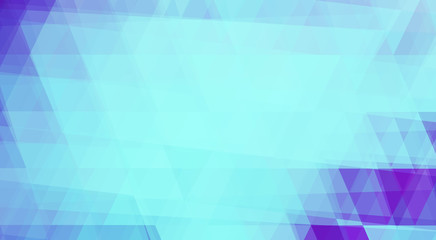 Electric blue background textured by violet triangles. Vector