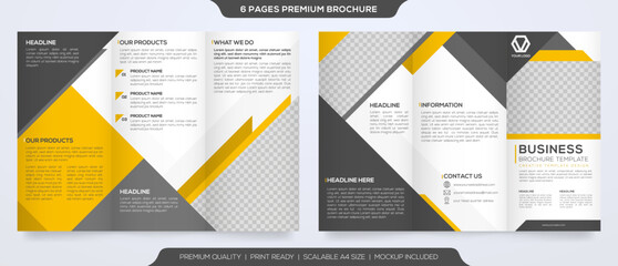 set of brochure template design with minimalist concept and modern style