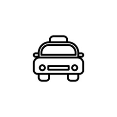 Taxi icon vector illustration. Car linear icon. Automobile Vector icon. Transportation sign Isolated on white background.