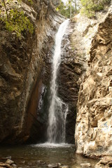 A View of Millomeris Waterfall, Cyprus
