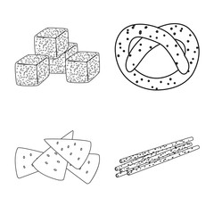Vector design of product and menu icon. Collection of product and flavor vector icon for stock.