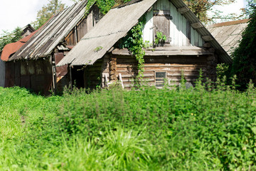 Fototapeta na wymiar abandoned village house