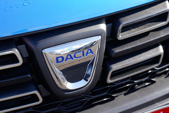 Dacia Car Logo Front Sign Detail Front Vehicle Romania Manufacturer By Renault France