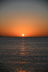 bright sunrise over the Red Sea