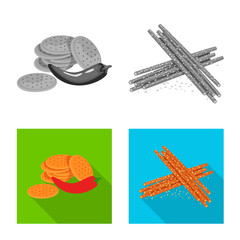 Vector illustration of taste and seasonin icon. Set of taste and organic stock vector illustration.