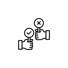 Decision making icon. Business Decision vector illustration.