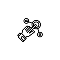 Glove Icon Symbol. Vector illustration