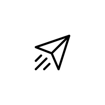 Paper plane icon vector, Send Message solid logo illustration,