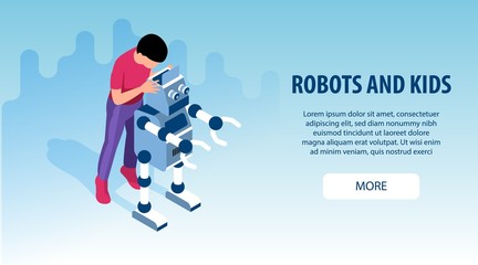 Robot Kids Education Banners