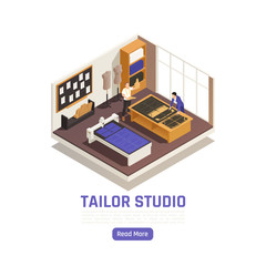 Fashion Atelier Isometric Composition 
