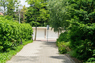 Storage units, originally meant for cars, in Amsterdam Zuid, a posh neighborhood in Amsterdam.