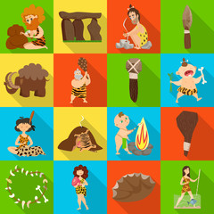Fototapeta premium Vector illustration of evolution and prehistory sign. Collection of evolution and development vector icon for stock.