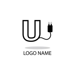 U letter logo symbol modern business
