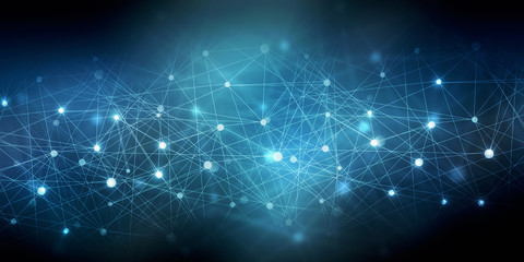 2d illustration Abstract futuristic electronic circuit technology background