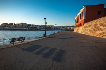 pier and bench shadow