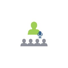 Audio Conference creative icon. From e-Learning icons collection. Isolated Audio Conference sign on white background