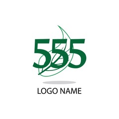 555 number logo vector illustration icon