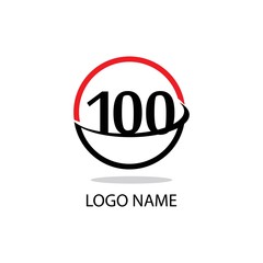 100 number logo symbol element illustration