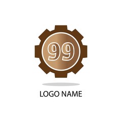 99 number logo symbol design illustration
