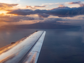 Fototapeta na wymiar travel by air in Hawaii