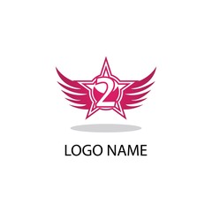 2 Number logo symbol illustration design