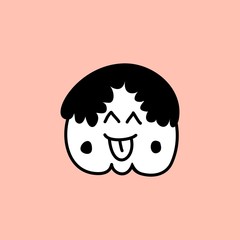 Cute kawaii cartoon character, hand drawn doodles illustration.