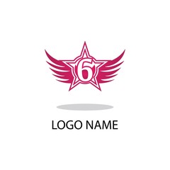 6 logo number symbol illustration design