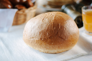 Fresh round bread