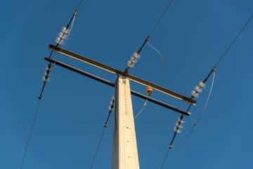 Concrete low voltage electric pole