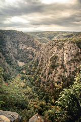 Bodetal, Roßtrappe, Fluß, Bode, Felsen, Hochformat, Harz, Sachsen-Anhalt, Deutschland