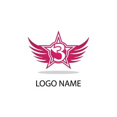 3 logo number symbol illustration design