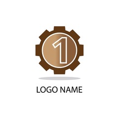 1 number logo symbol design illustration