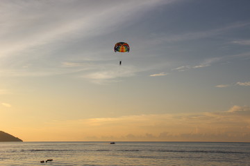parasailing on the beach