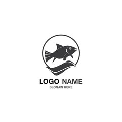 Fish logo vector illustration template