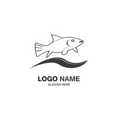 Fish logo vector illustration template