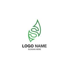 S nature logo vector design illustration