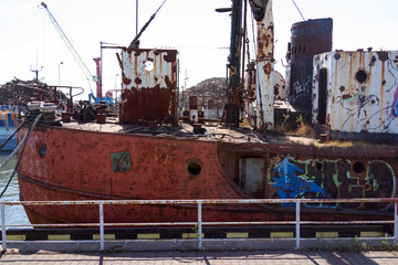 Fototapeta premium Klaipeda, Lithuania: July, 2018 - port in Klaipeda