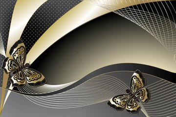 abstract background with butterflies. Image for your design.