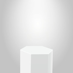 Abstract simple realistic pedestal template. Perfect for your projects. Vector illustration.