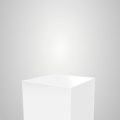 Abstract simple realistic pedestal template. Perfect for your projects. Vector illustration.