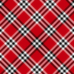 Tartan red and black seamless pattern.