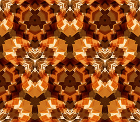 Kaleidoscope seamless pattern. Composed of abstract shapes. Useful as design element for texture and artistic compositions. - 307606094
