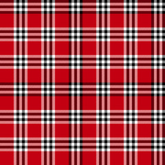 Tartan red and black seamless pattern.