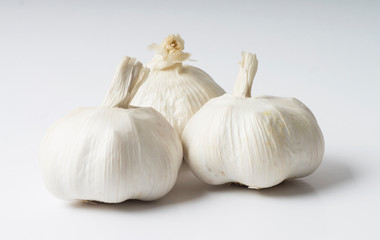Garlic Onion on White Background