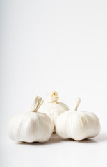 Garlic Onion on White Background