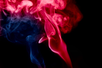 multicolored smoke photo against black background