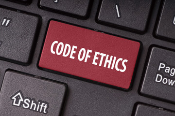 Code of Ethics On Red Keyboard